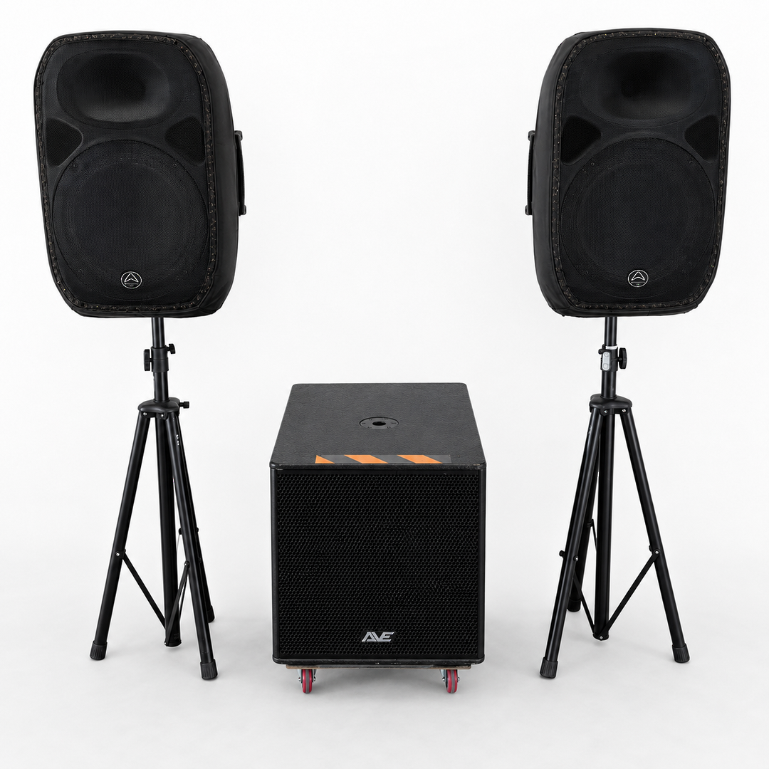 Party Stack Sound System (Two Speakers & Sub) image 0